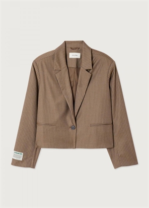 Yroway blazer Heathered Ash Brown Stripes American Vintage 